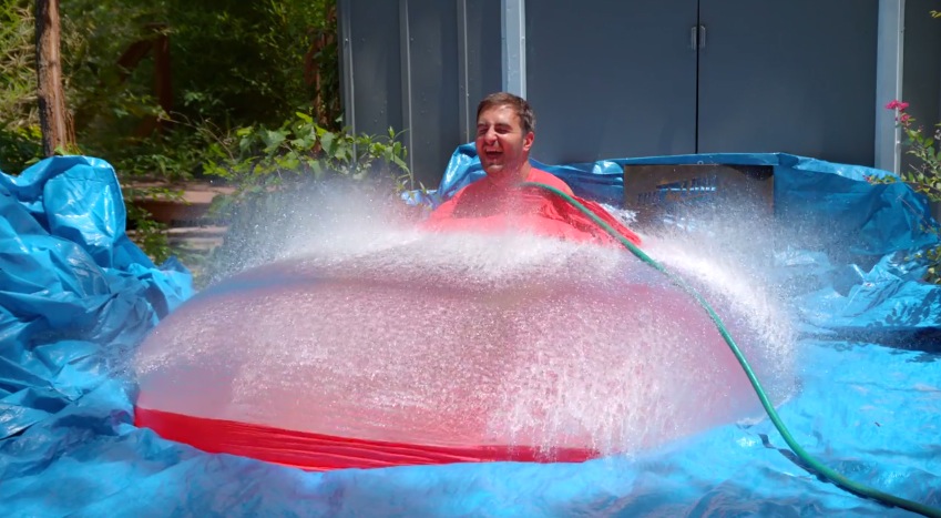 And Pop Goes The Giant Human Water Balloon In Glorious Slow Motion Rtm Rightthisminute