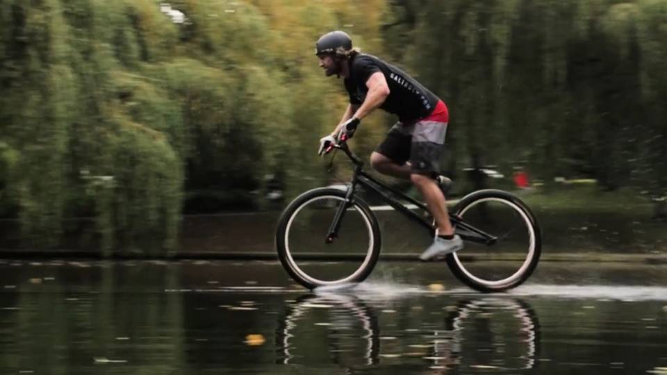 bike riding in water