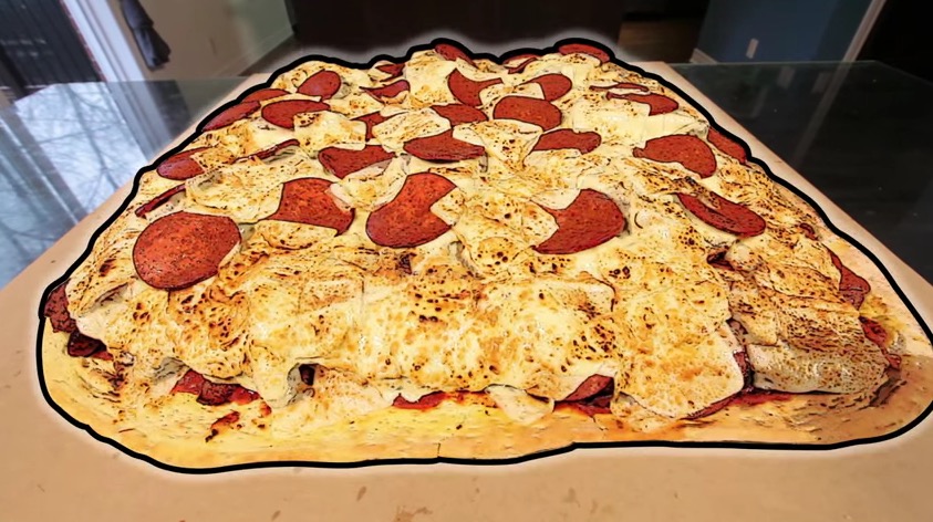 This Is What a 100-Pound Meat Lovers Pizza Looks Like ...