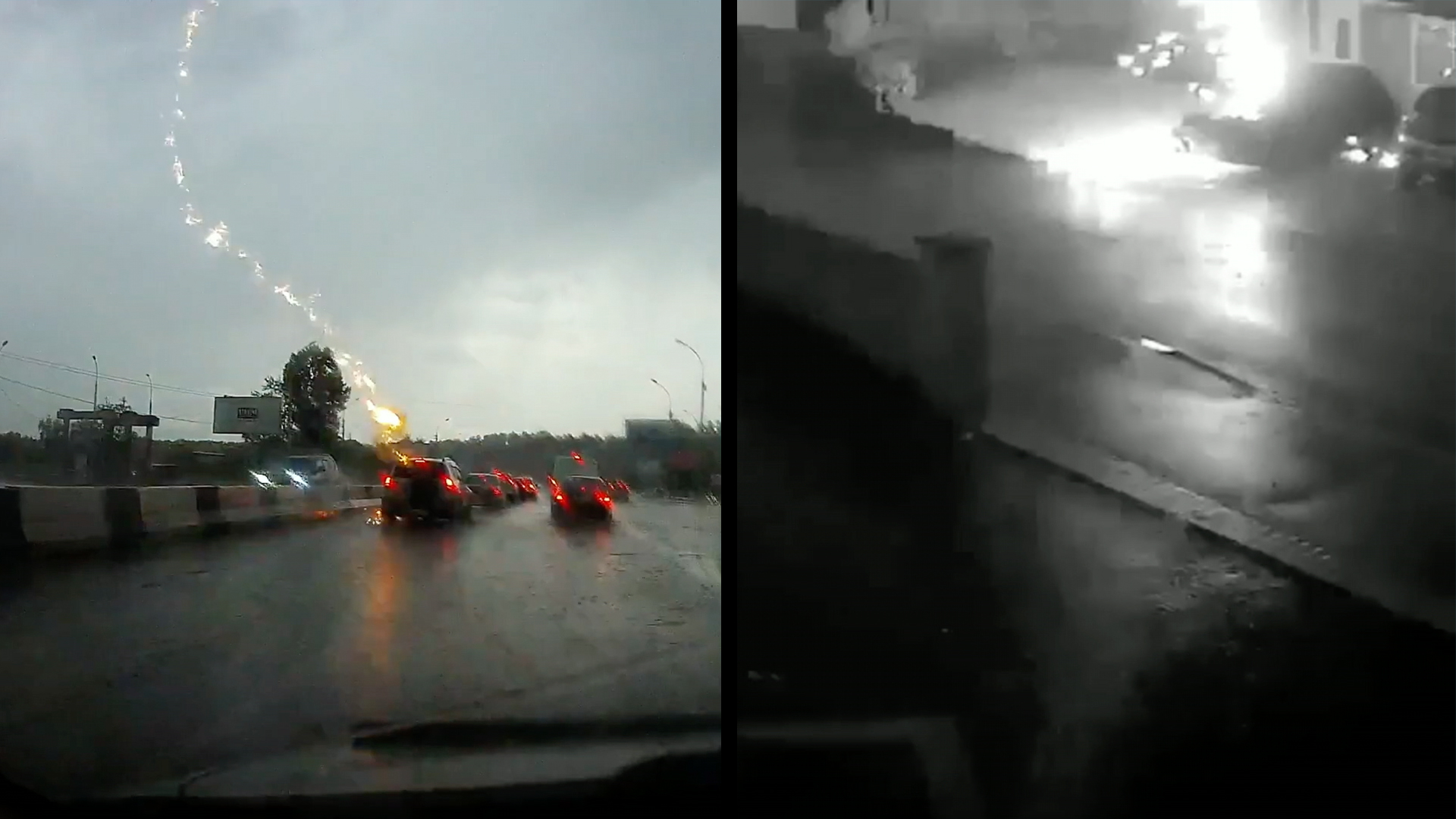 Cars Struck By Lightning Makes For Shocking Footage | RTM - RightThisMinute