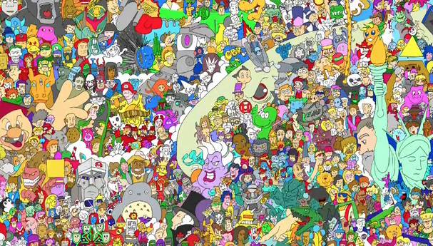 Artist Creating Drawing With Entire Cartoon Universe | RTM ...