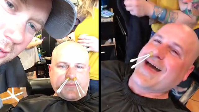 Courageous Officer Waxes His Nose For Fundraising Rtm