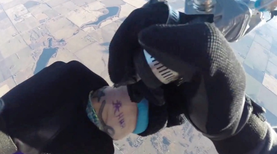 Skydiver Gets Tattoo While Flying Through the Air | RTM - RightThisMinute