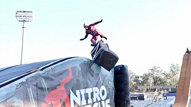 Nitro Circus Star Loses Control On Mega Ramp RTM 