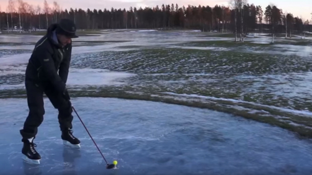 Think Golf is Hard? Try Playing on a Frozen Course With Ice Skates ...