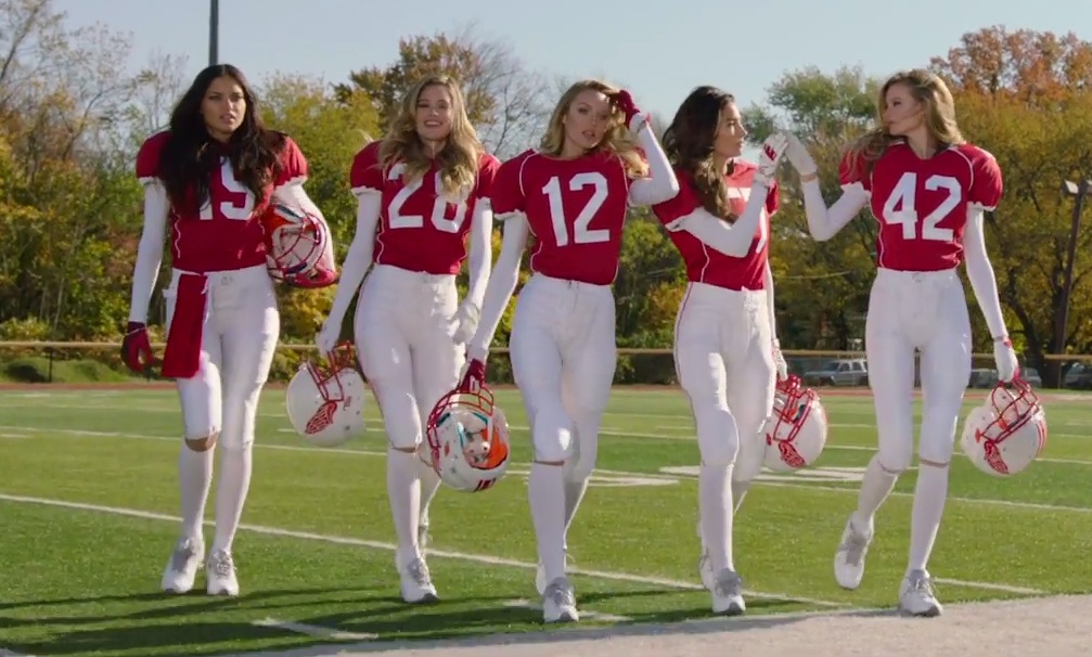 Victoria's Secret Models Play Football  RTM - RightThisMinute